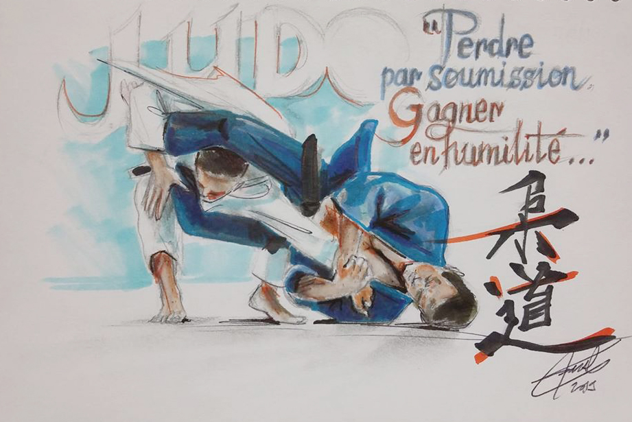 judo armlock dessign dessin ARTBOOK KOVAL Sébastien artiste