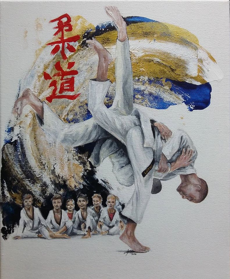 JUDO uchi-mata technique judoenlignes.com dessign dessin ARTBOOK KOVAL Sébastien artiste