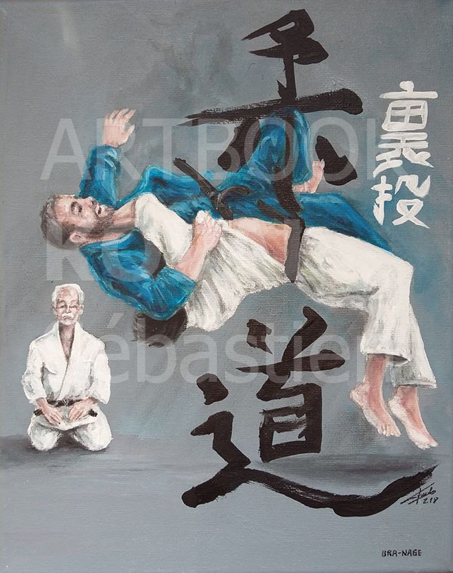 JUDO ura-nage technique judoenlignes.com dessign dessin ARTBOOK KOVAL Sébastien artiste