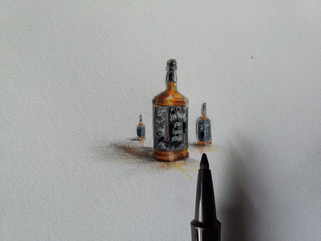 mini Jack Daniels bouteilles dessign dessin ARTBOOK KOVAL Sébastien artiste