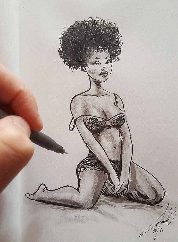 girly Black girl dessign.fr dessin ARTBOOK KOVAL Sébastien