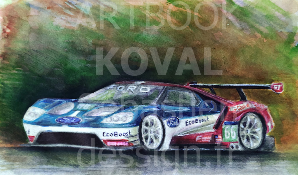 Ford GT 66 Le Mans dessign.fr dessin ARTBOOK KOVAL Sébastien