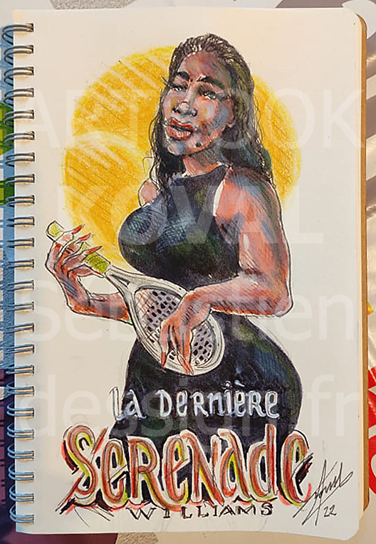 Serena Williams derniere serenade dessign.fr dessin ARTBOOK KOVAL Sébastien