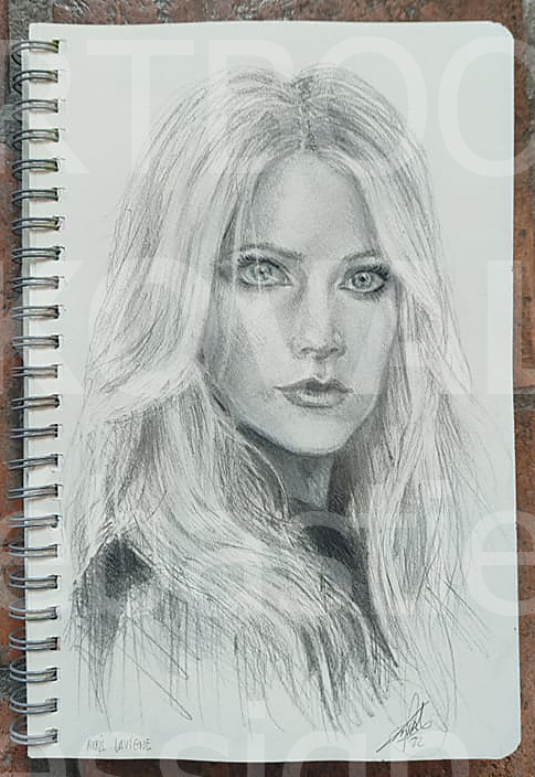 dessign.fr Avril Lavigne portrait drawing ARTBOOK KOVAL Sébastien