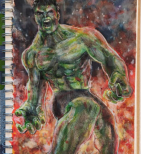 Hulk colere marvel super heros dessign.fr dessin ARTBOOK KOVAL Sébastien