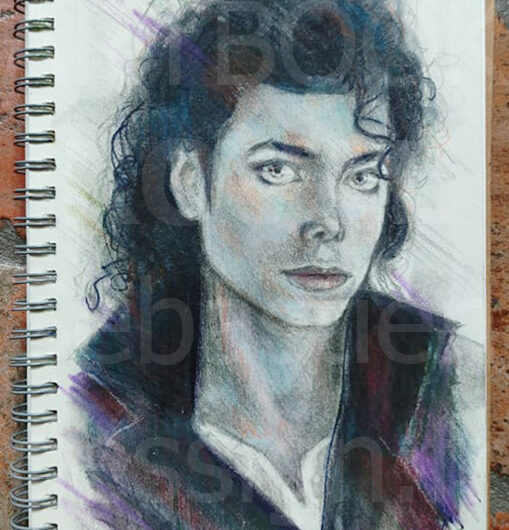 Michael Jackson king of pop portrait dessign.fr dessin ARTBOOK KOVAL Sébastien