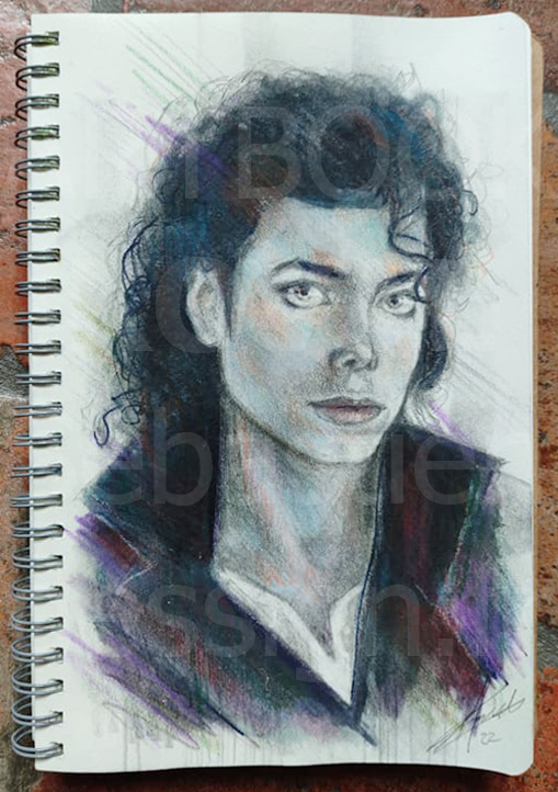 Michael Jackson king of pop portrait dessign.fr dessin ARTBOOK KOVAL Sébastien