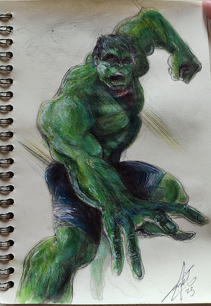 Hulk dessin par Sébastien KOVAL dessign